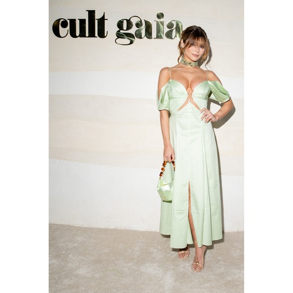 NWT Cult Gaia Dina Off-Shoulder Midi Dress $658 - Size 6 - Picture 2 of 10